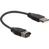 RIIEYOCA 20 cm USB 2.0 tipo A maschio a IEEE 1394 Firewire 6 pin, cavo convertitore dati per fotocamera digitale, videocamera, laptop, DV, nero