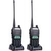 RKK Walkie Talkie Ricaricabile, 144-146/430-440 MHz, 128 Canali, VOX, CTCSS/DCS, UHF, VHF, FM,Radio Batteria Da 1800 MAh, Portata Massima Di Conversazione 5-8 Km Professionali Con Auricolare
