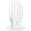 Colexy Ripetitore WiFi, Amplificatore Wi-Fi 1200 Mbps Dual-Band 2,4 GHz + 5 GHz, con Modalità Ripetitore/Router/Access Point, 6 Antenne, Extender di Portata WiFi con Porta LAN/WAN A2 (Bianco)