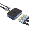 AGFINEST Switch 8K DisplayPort 1.4, DP Switcher 3 in 1 Out, 8K@60Hz 4K@144Hz, interruttore On-click, supporta Dolby Atmos, HDR, DTS, DSC, UHD per PC Monitor Laptop