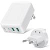 Abetcabe Caricatore USB C, per un totale di 40 W, piatto USB, caricatore rapido multiuso, alimentatore a 4 porte, compatibile con iPhone 12/13/14/15 Pro Max, Samsung Galaxy S23/S22/Note 10, caricatore da