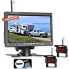 Hodozzy 2 Telecamera Retromarcia Digitale Wireless con Schermo IPS da 7 Pollici, Telecamera Posteriore Impermeabile IP68, Segnali Digitali Stabili, Visione Notturna IR 1080P, Supporto BSD