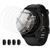 SopwMap 4pcs Vetro Temperato Protezione Schermo Compatibile con Garmin Forerunner 255/255 Music, 4pcs Tappi di Ricarica, Proteggere la sicurezza dell'orologio