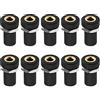 YINETTECH 10 jack femmina mono da 3,5 mm per montaggio a pannello con dadi jack mono da 3,5 mm per montaggio a pannello, connettori a saldare, accessori per lettori CD, laptop digitali, DVD