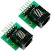 PENGLIN 2 prese RJ11 con circuito stampato, RJ11 6P6C Breakout Board con pin, RJ11 6 pin presa telefonica adattatore