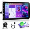 Motorsi Autoradio 4G+64G Android 15 Stereo Radio 2 Din con CarPlay Android Auto, 10'' 1280P HD Touchscreen Ruotabile, Bluetooth 5.0 GPS WiFi 32EQ FM/RDS 2USB Supporto DAB, OBD2
