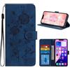Cicili Custodia per iPhone 17e Cover in Pelle Funzione di Supporto Slot per Schede Flip Cover Magnetica iPhone 16e - Blu