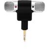 Zerone Microfono stereo, mini microfono plug and play con connettore placcato oro da 3,5mm Compatibile con PC, laptop, MD, fotocamera, TV, video, impianto audio domestico