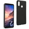 REY Cover in Gel TPU Nera per XIAOMI Mi Max 3, Ultra Sottile 0,33 mm, Morbido Flessibile, Custodia Silicone