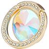lenoup Supporto ad anello per telefono con brillantini artificiali, supporto per dita con strass, per ragazze e donne, compatibile con quasi tutti i telefoni, pad (oro)