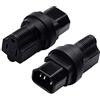 zdyCGTime 3 spine C14 maschio a NEMA 5-15R femmina adattatore di alimentazione per adattatore di alimentazione per computer standard 15A/125V (IG-320) (NEMA 5-15R a IEC 60320-C14) (2 pezzi).