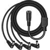 SinLoon Cavo sdoppiatore di alimentazione CC da 1 femmina a 4 maschi 5,5 mm x 2,1 mm, adattatore sdoppiatore cavo di prolunga alimentazione 12 V CC per telecamera di sicurezza CCTV, ecc. (1 to 4)