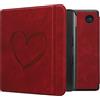kwmobile Custodia eReader Compatibile con Kobo Libra Colour Cover - eBook Reader Flip Case - Cover eReader Magnetica Pelle PU Cuore