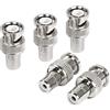 GELRHONR Adattatore BNC a RCA, connettore coassiale BNC maschio a RCA femmina per video CCTV, videoregistratore, TV-5PCS, Argento