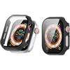 TINGYR 2 Pezzi Cover Compatibile con Apple Watch Series 10 46mm, PC + Vetro Temperato per Proteggere lo Schermo, Anticaduta, Custodia Compatibile con Apple Watch Series 10 46mm.