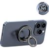 GREATRICH Anello Magnetico Cellulare, Anello per Cellulare con 2 Anelli Metallici, Supporto Magnetico Potente, Accessori Telefono, Impugnatura Regolabile per iPhone Samsung, Supporto da Tavolo