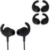 kwmobile Set di 6 Cover Auricolari - Cuscinetti Custodia Protettiva Silicone TPU Morbido - Mascherina Ricambio Cuffiette 2,4 x 1,5 x 1,8 cm - nero