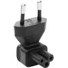 JSADZKJ Spina euro a 90 gradi per adattatore di alimentazione IEC320 C5, spina euro per adattatore di alimentazione monitor presa C5 10-16A/250W per caricabatterie per laptop, monitor
