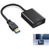 Ksywydu Adattatore da USB a HDMI 1080P, Adattatore USB 3.0 a HDMI Compatibile con PC, Laptop, Windows, Monitor, TV, Proiettori, Modalità Specchio ed Estesa, Supporta USB 3.0/2.0 a HDM1, Plug and Play