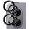GIOPUEY 2 Pezzi Pellicola Fotocamera Compatibile con Xiaomi Redmi Pad 2 Pro 12.1 2025, [Protezione Completa][Doppia Protezione] Metallo + Vetro Temperato, Protezione Fotocamera - black