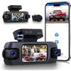 Rimoody Dash Cam Auto 4K 4 Telecamere, WiFi App Viidure, Telecamera per Auto 360° con GPS, Visione Notturna, G-Sensor, Parcheggio Assistito