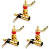 Oiyagai 6-Pack Terminali Speaker a Molla Placcati Oro - Connettori Binding Post Press Type per Subwoofer Amplificatore Ricevitore AV - Formato Piccolo