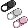 kwmobile Set 3X Webcam Cover Compatibile con Camera Cover - Copri Telecamera PC Tablet Notebook - Copertura Webcam Nero/Argento/Oro Rosa