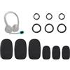 SOULWIT Schiuma Microfono Pop Filter per Logitech H390/G432/G733, G/H/G Pro/Zone Serie Cuffie, Protezione Copertura in Spugna Mic Parabrezza - Nero