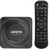 GREVA Android TV Box 11.0, 8K TV Box RK3566 CPU 4GB RAM 32GB ROM Supporto 100/1000M LAN Enternet 2.4G/5.8G WiFi BT 5.0 USB 2.0/3.0 Smart TV Box