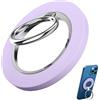 CJMUQHEHH Supporto magnetico per anello MagSafe, per iPhone 17/16/15/14/13 Pro Max, 12/13 Pro Max Mini, colore: Viola