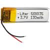 Liter energy battery Batteria 501035 LiPo 3.7V 130mAh 0.481Wh 1S 5C Liter Energy Battery per l'elettronica Ricaricabile Telefono Portatile Smartwatch Orologio GPS - Non adatto per Radiocomando 35x10x5mm (130mAh|501035)