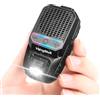 VkingMoR Altoparlante Bluetooth indossabile, altoparlante portatile a clip con microfoni integrati, musica in vivavoce e chiamate per escursionismo/ciclismo, piccolo altoparlante con luce LED, durata della