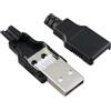 CABLEPELADO Connettore USB di tipo A | Connessione tramite saldatura | 4 pin | USB 2.0 | Tensione nominale 30 V | Maschio