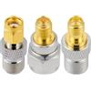 Vecys 3 Pezzi F a RP-SMA 3 Tipi Adattatore 50 Ohm F a RP-SMA Kit Adattatore Coassiale RF per Cavo di Prolunga Antenna Radio