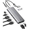 SAN ZANG MASTER Displaylink - Docking station Dual Monitor, 2 HDMI 4K60HZ e 2 Displaylink per MacBook M1/M2, 10 in 1 10 Gbps USB-C Hub Adattatore con Ethernet, USB 3.2, microfono, audio, 100 W