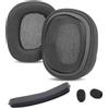 DowiTech Cuscinetti di ricambio traspiranti DowiTech compatibili con le cuffie da gioco Logitech G933/G933S/G935/G633/G633S/G635 con tessuto a rete e memory foam