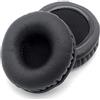 MSTJRY Auricolari di Ricambio,Auricolari in schiuma,1 paio di cuscinetti auricolari rotondi di ricambio in pelle sintetica da 80 mm Compatibili con le cuffie (diametro 80 mm, nero)