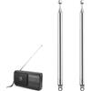 KARELLS 2 Pezzi Antenna Portatile Telescopica FM Sostituzione DAB Radio Telescopica 74cm 7-Sezione per TV Ricezione Stereo DAB FM/AM