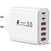 sccvee Caricatore USB C 52W, caricatore multiplo con 【2x USBC e 4x USBA】, 6porte caricatore rapido PD20W, adattatore USB compatibile con iPhone 16/15/14/13/12/11/iPad/Galaxy S21/S22/S23/S24/Tablet