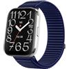 GIOPUEY Cinturini Compatibile con Amazfit Bip 5 Unity, Nylon Traspirante Sport Loop Cinturino in Morbido Nylon Intrecciato Strap Band - Darkblue