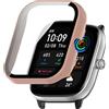SeNool Custodia Compatibile con Amazfit GTS 4 Mini, PC Cover Rigida con Vetro Temperato Protezione di Schermo, [Durezza 9H] Case Compatibile con Amazfit GTS 4 Mini - Rosa