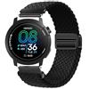GIOPUEY 22mm Cinturini Compatibile con COROS Pace PRO/Pace 3/Apex PRO/2 Pro/46MM, Cinturino in Morbido Nylon Intrecciato [Unisex] [Traspirante] - Black