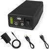 TalentCell Powerbank, batteria LiFePO4, 12/9/5 V, batteria al litio di ferro fosfato, ricaricabile, 12,8 V, 6000 mAh, 76,8 Wh, con caricatore, per strisce luminose LED, telecamere CCTV, ecc. Nero