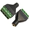 SHANFEILU 3,5 mm 1/8 Jack femmina a 4 poli TRRS Stereo Audio Video a 4 viti Terminale senza saldatura femmina Sostituzione cuffie AUX Balun Converter Adattatore confezione da 2