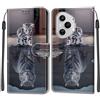 KENHONER Cover Compatibile con Honor 400 Pro 5G, Premium Pelle PU Portafoglio Flip Libro Custodia per Honor 400 Pro [Protezione Completa] - gatto e tigre
