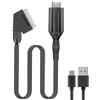 SZJUNXIAO Convertitore da scart a HDMI con cavo HDMI e cavo scart Full HD 1080P Video Audio Convertitore per HDTV STB VHS Xbox PS3 Sky DVD Blu-ray ecc