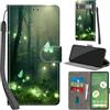 Haninsuze Cover per Google Pixel 7 Custodia Cover Pelle Libro Portafoglio con Porta Carte Magnetica Protezione Antiurto Cuoio Flip Case Custodia Cover per Google Pixel 7, Farfalla