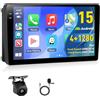 Motorsi 4GB+128GB Carplay Autoradio per Ford Transit 2009-2016 per Ford Focus 2005-2008 con Android Auto, Motorsi Car Stereo Incell Schermo con GPS/WiFi/EQ/RDS/FM/SWC/USB/DSP/Bluetooth+ Canbus+ Telecamera