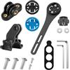 JEEZAO Supporto Computer da Bicicletta Integrato Fibra di Carbonio per Garmin Wahoo,Bryton, Manubrio Supporto per Fotocamera Sportiva e Luci Bici