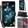 PHINIENLAND Cover per Google Pixel 9A Case PU Pelle Custodia [Kickstand] [Chiusura magnetica] [Slot per Schede], Portafoglio Flip Custodia per Pixel 9A,Rosa,Farfalla
